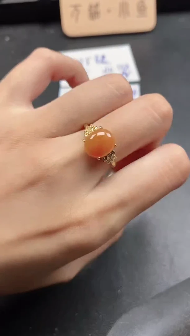 银S925镶嵌戒指翡翠51511
