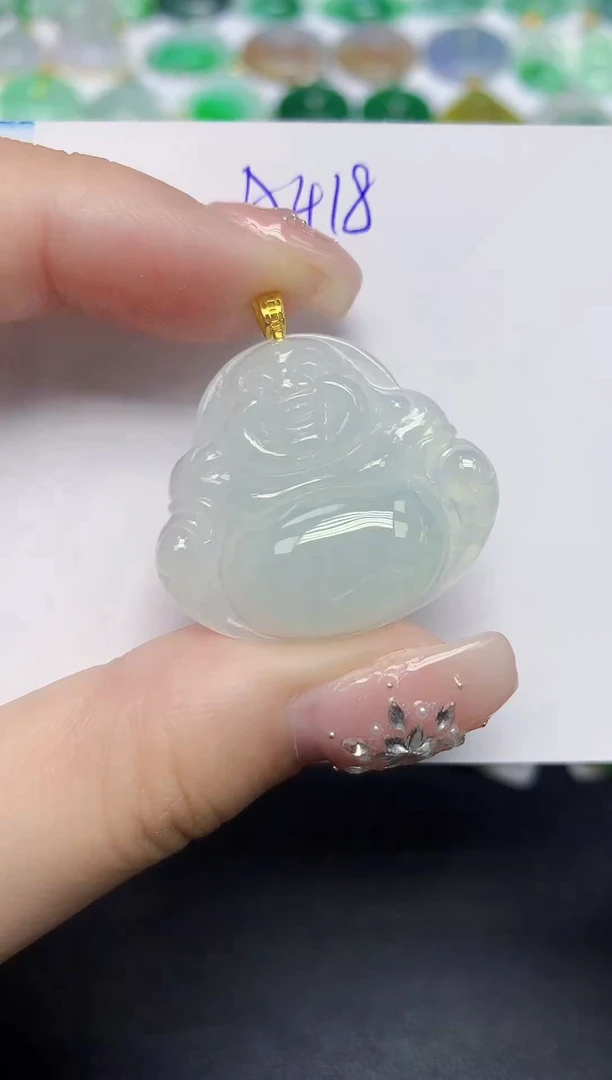 颈饰未镶嵌翡翠天然缅甸翡翠A货翡翠百元以上9元证书费自理