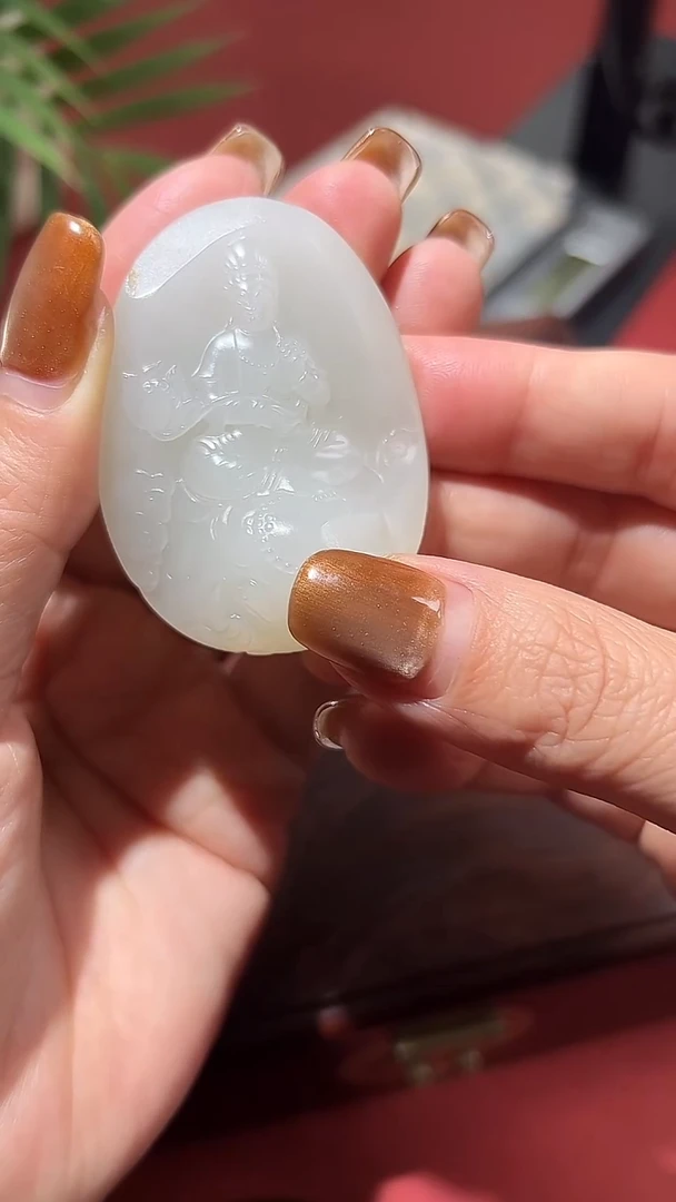 未镶嵌和田玉挂件和田玉观音挂件33