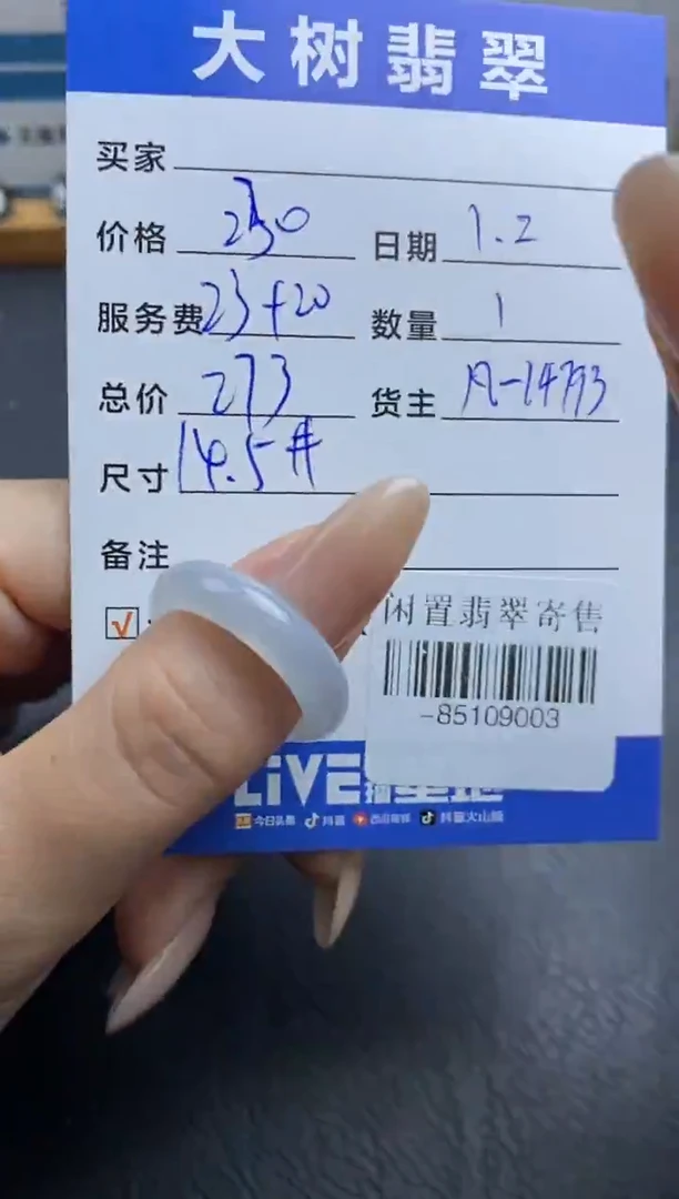 颈饰未镶嵌翡翠戒圈多人-85109003