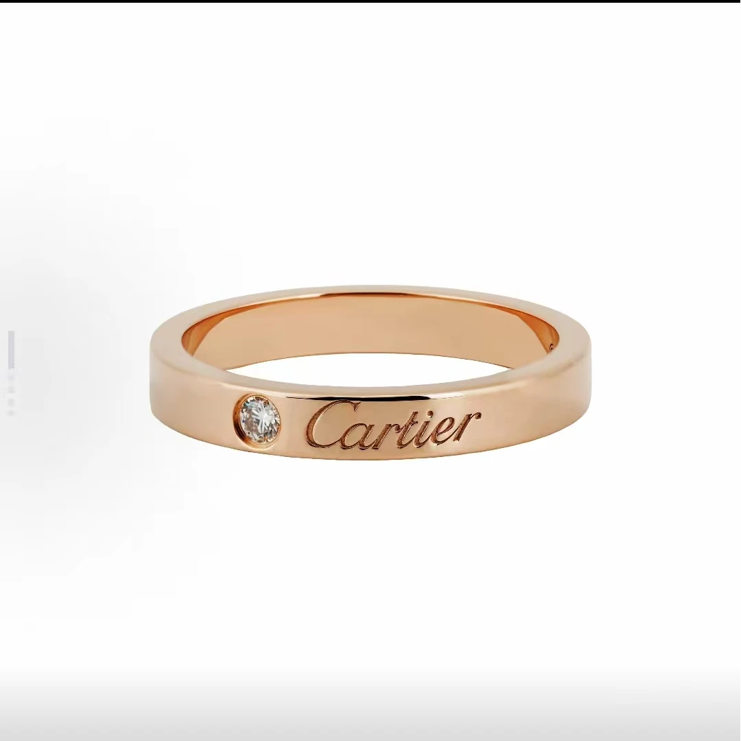 99新 Cartier/卡地亚   签名款 戒指 单钻