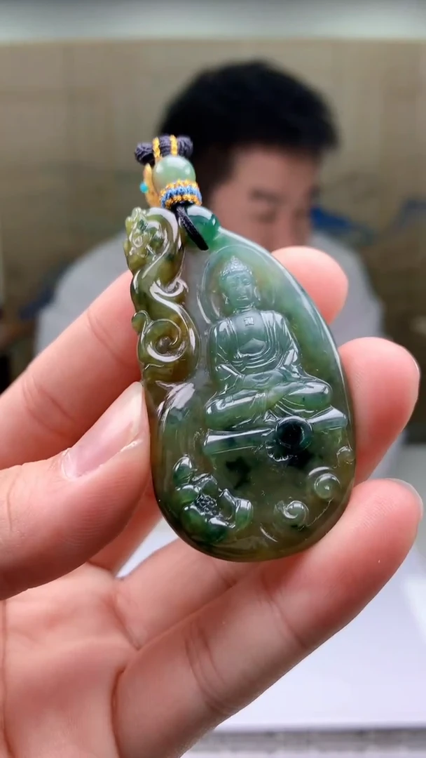 【闪购商品】定制翡翠未镶嵌5028bb-毛货挂件179