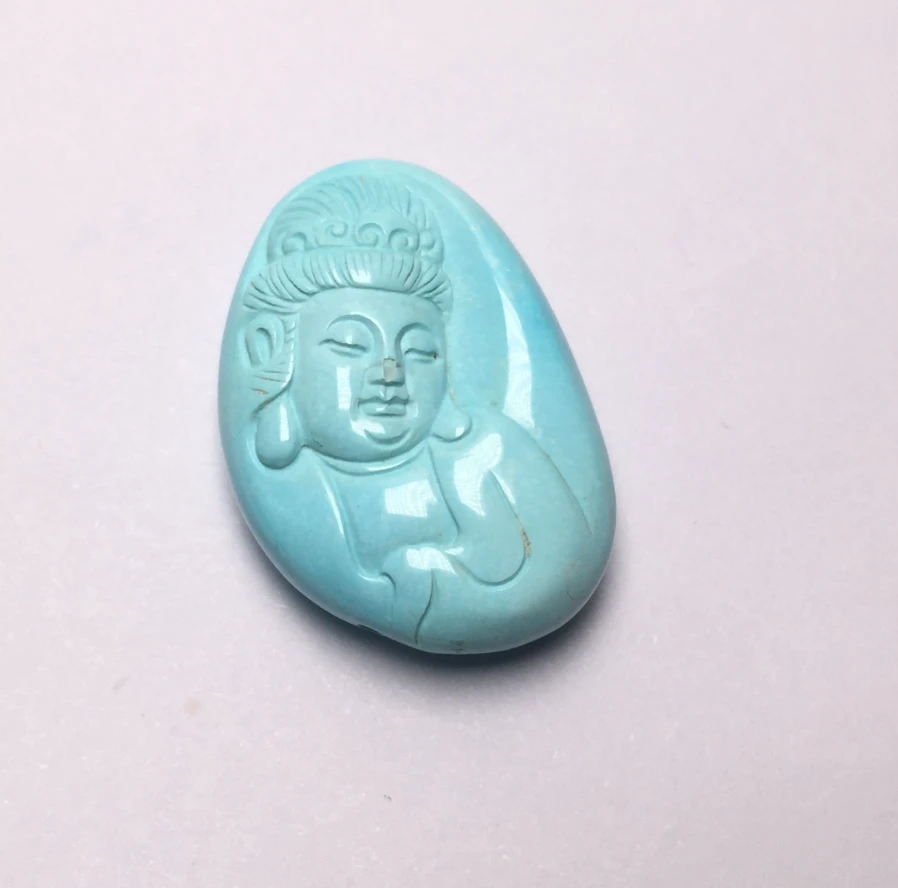 【网瓷】绿松石雕刻吊坠（多样性发其一）DZY5113048