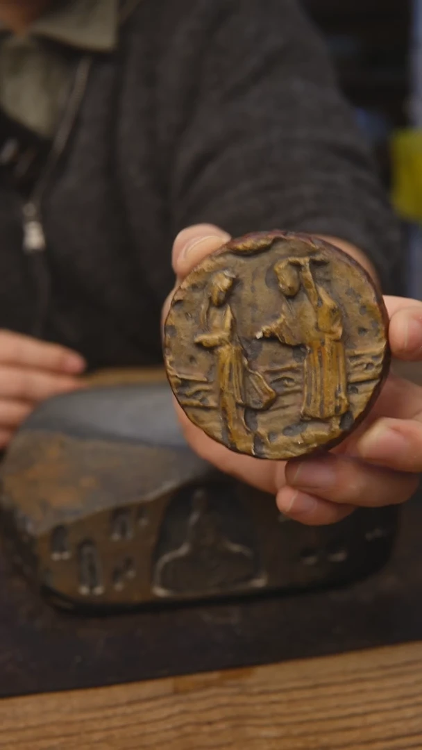 甘石陶艺麻线鼓款394微瑕