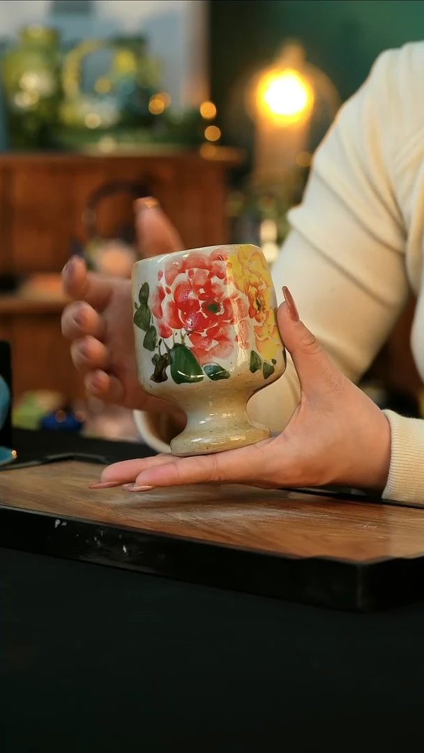 【闪购商品】杯手绘心瓷陶瓷浮力