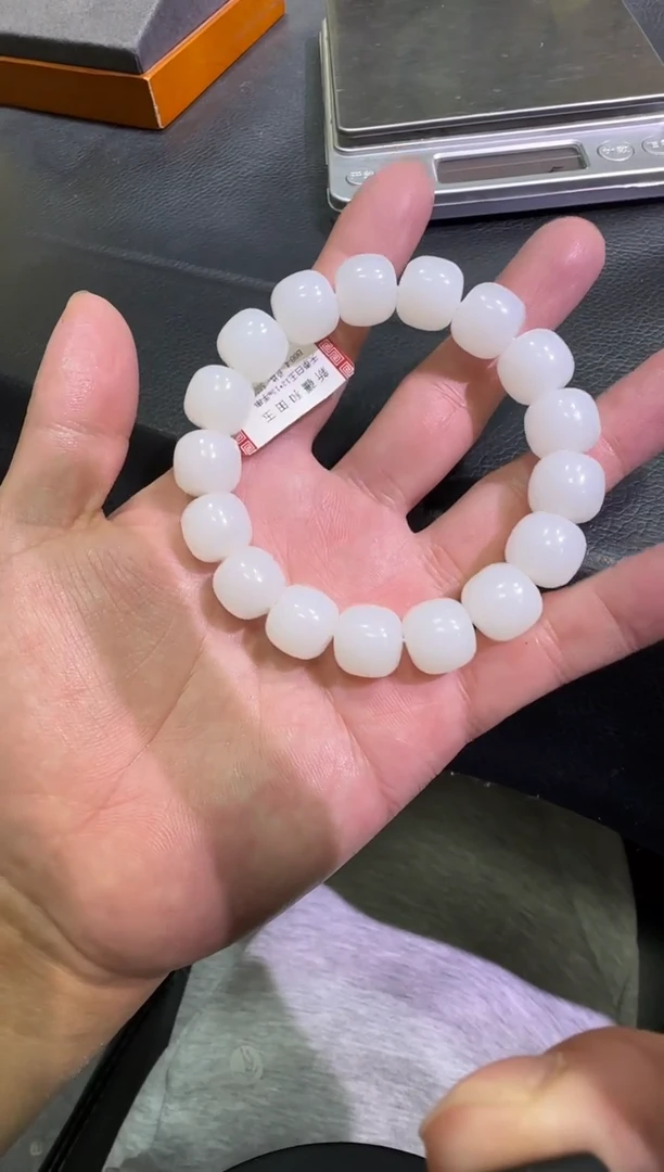 未镶嵌手串和田玉天泰白玉手串（产地直发）