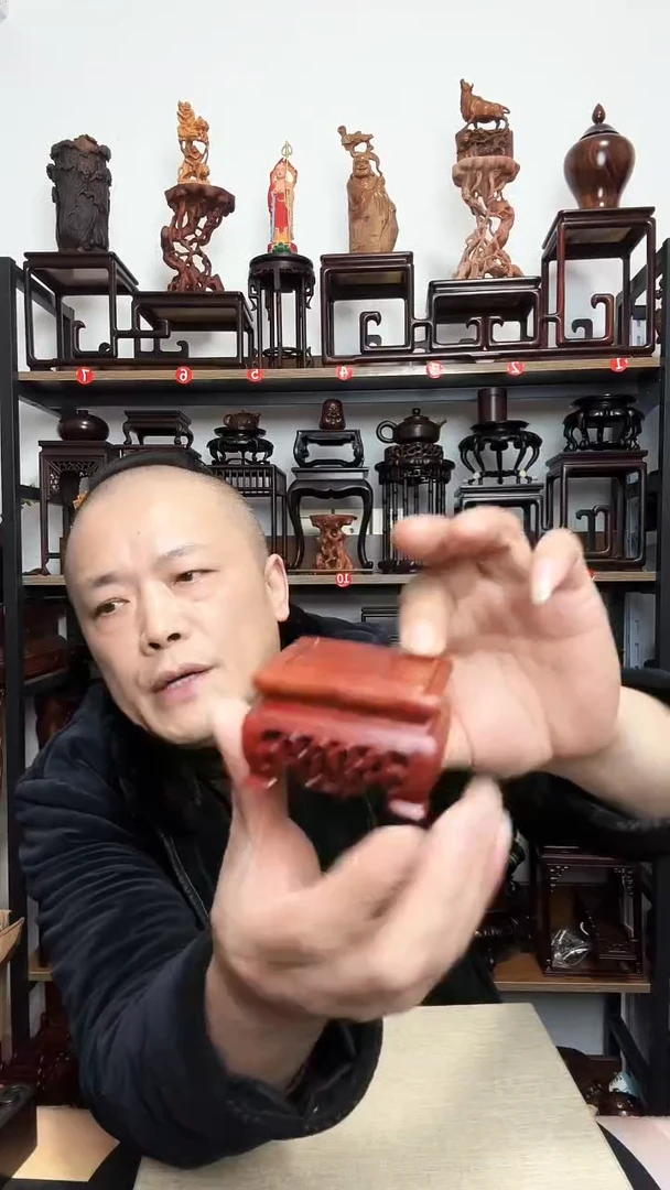 紫砂底座木6.5正方5内径正方