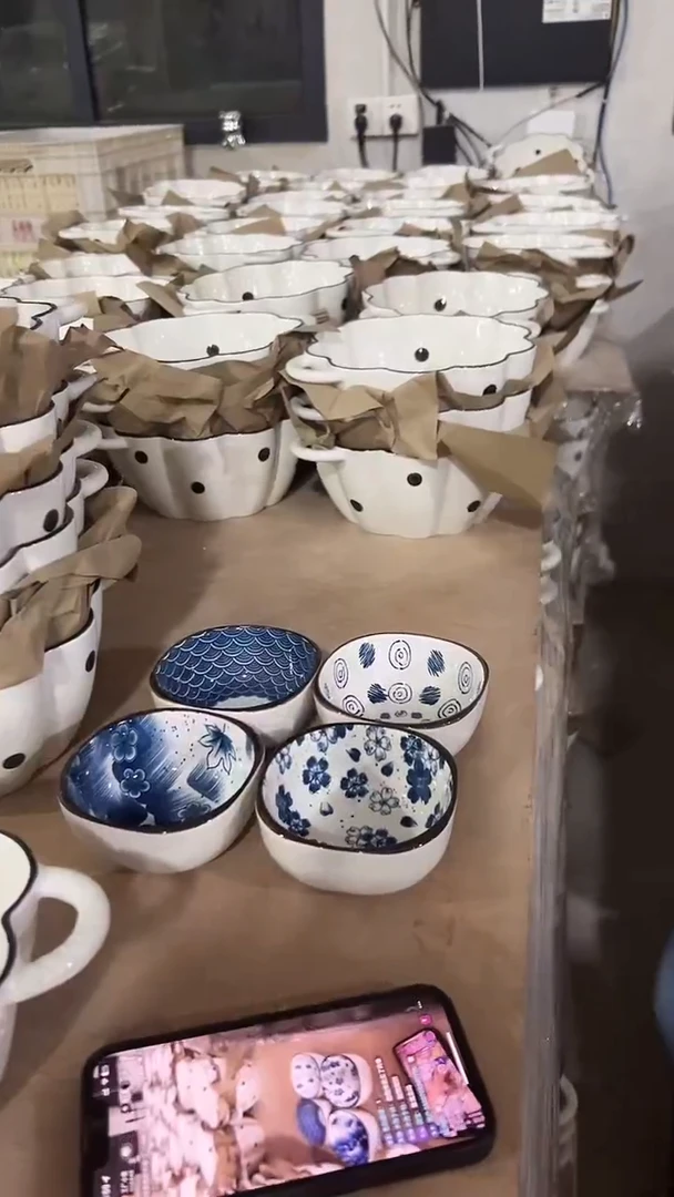 瓷四色蘸料碗4个装