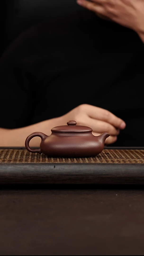 紫砂茶案宜兴悦茗壶紫砂  紫泥 矮梨