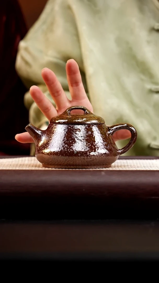 茶壶紫砂沉香柴烧桃花泥韵瓢