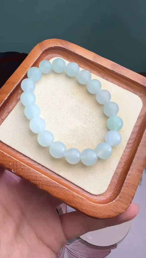 未镶嵌定制翡翠冰晴手串