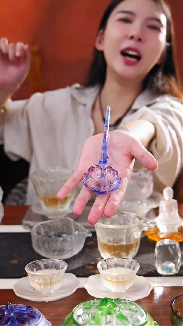 w****w古法琉璃紫色花勺