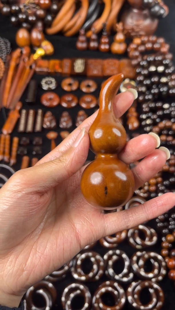 枣木雷击枣木老料手把件葫芦