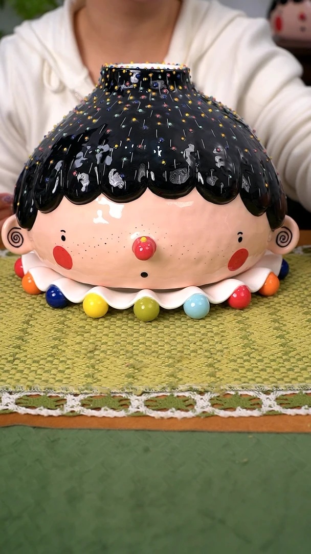 【闪购商品】.喜上陶社大头花器微瑕