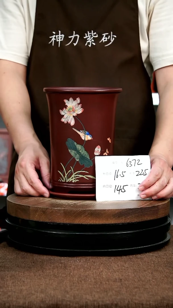 紫砂花盆花卉园艺6372+Z