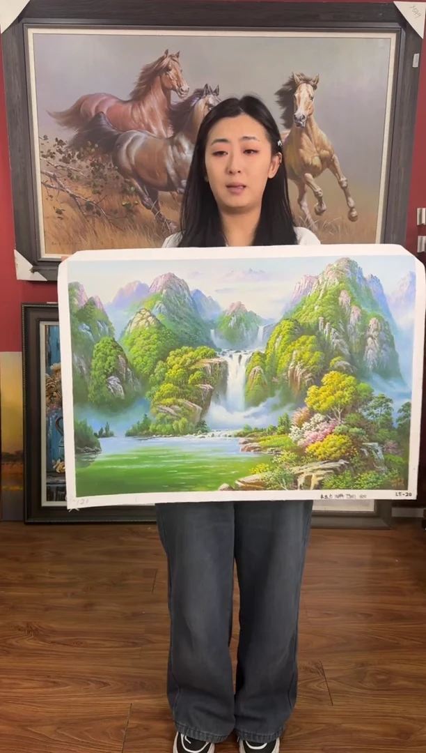 油画【77号】约50*70cm丨朝鲜原创纯手绘孤品油画丨顺丰包邮