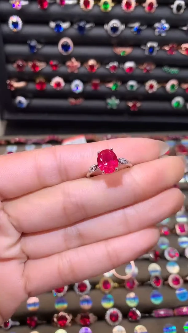 【闪购商品】红宝石戒指银S925镶嵌1