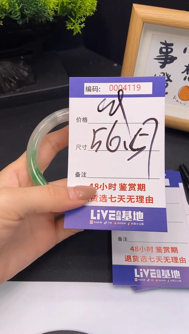 未镶嵌手镯翡翠0004119