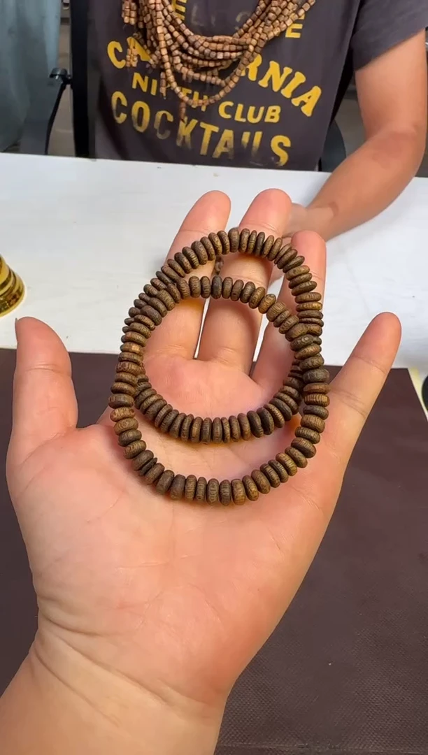 手串沉香99沉海南老白棋虫漏片珠单圈多样性发1