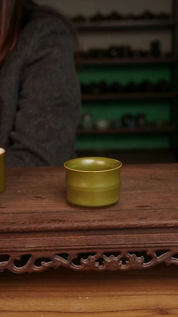 杯茶叶末竹节杯一级