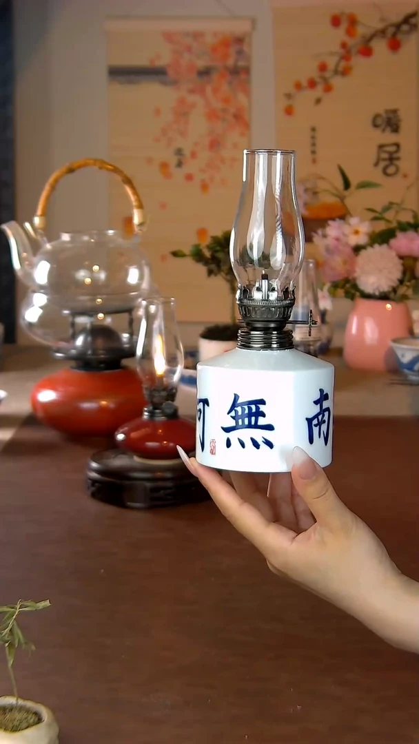 景德镇陶瓷油灯摆件