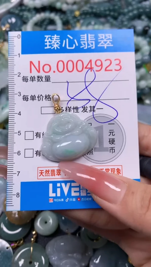 【闪购商品】翡翠颈饰未镶嵌含绳0004923