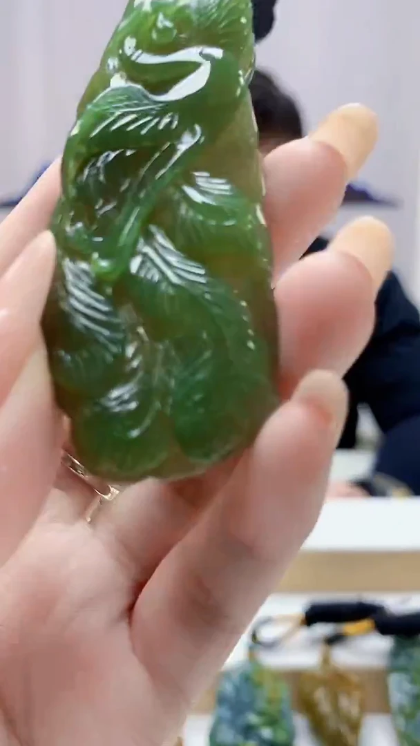 未镶嵌定制翡翠5060DD-毛货挂件52