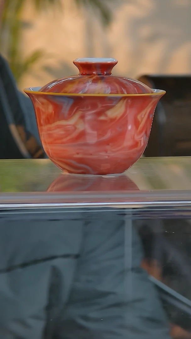 【闪购商品】盖碗E21【人间瓷画】《王国喜》