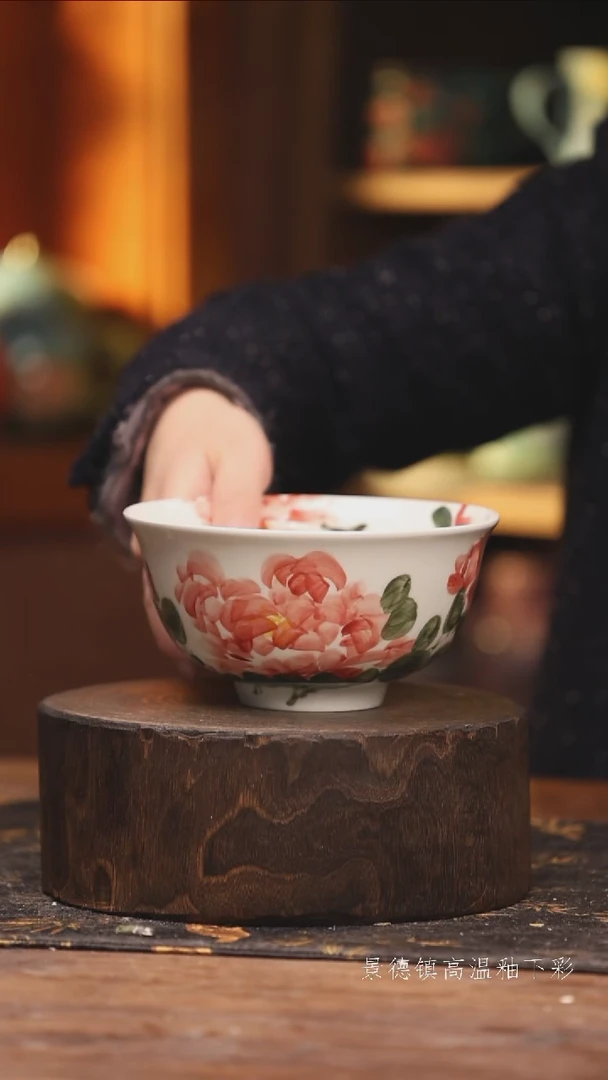 陶瓷景德镇高温釉下手绘陶瓷