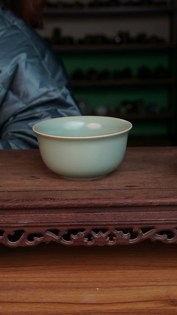 杯仿古不开片餐碗