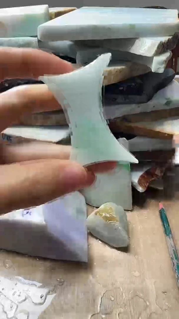 裸石翡翠天然翡翠A货花673