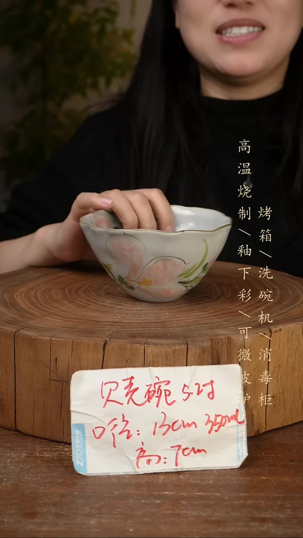 碗瓷景德镇手工手绘高温瓷釉下彩