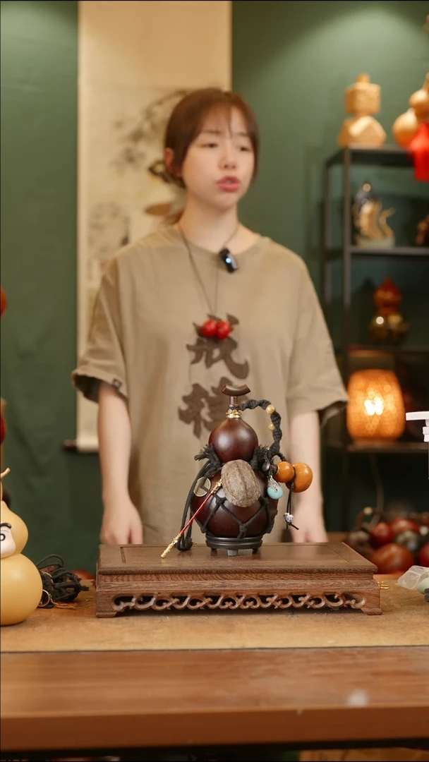 121号精品天然大漆工艺防渗内胆酒葫芦~