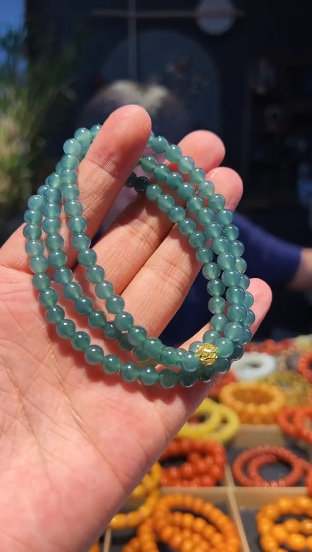 未镶嵌手链翡翠108多圈