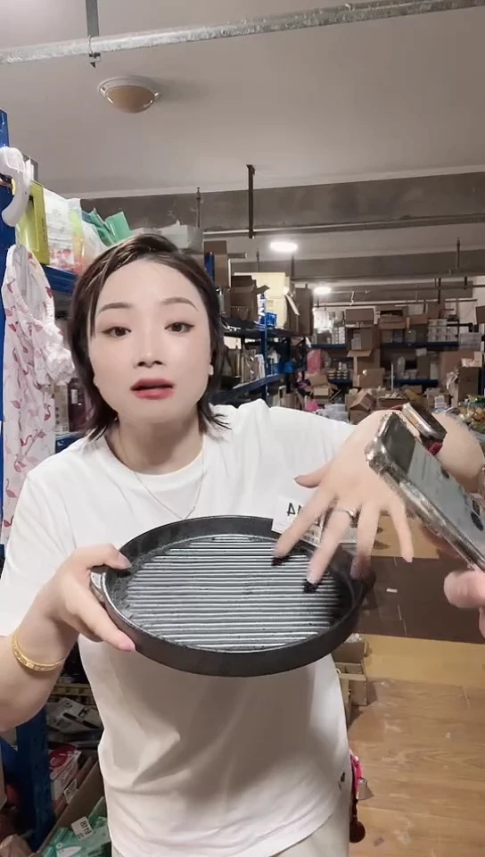 瓷片日本瓷器圆形23cm烤盘B714（新款