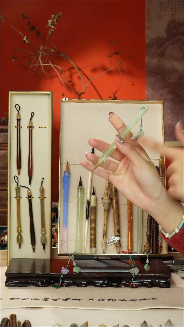 232号闪孤品高货毛笔链接 清水试笔 蘸墨不退