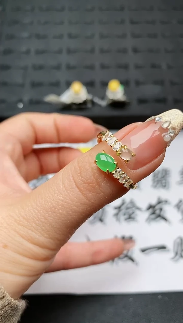 【闪购商品】翡翠戒指银S925镶嵌...........5