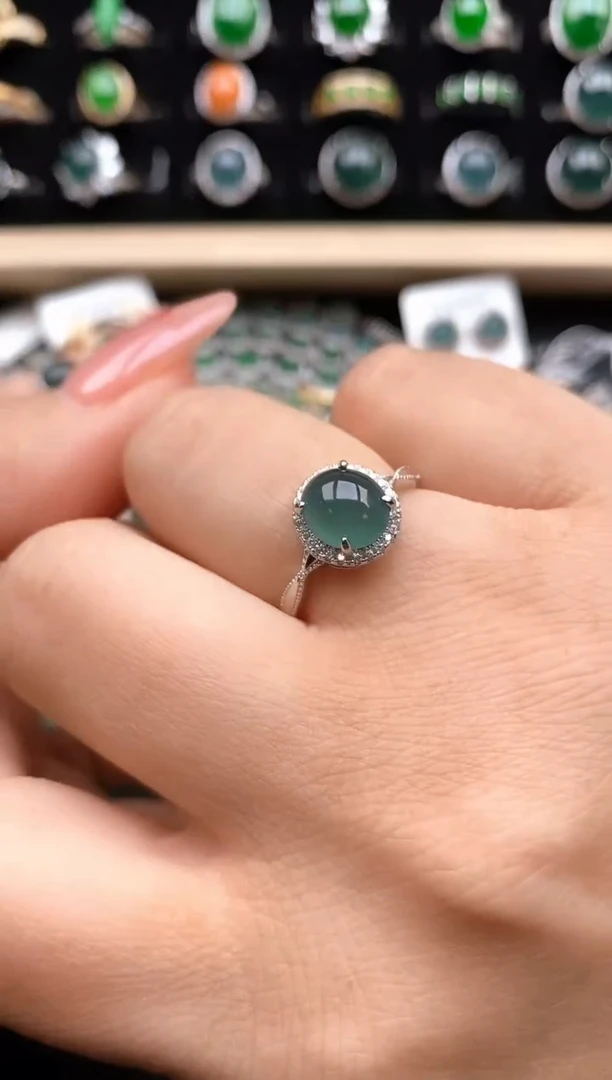 【闪购商品】翡翠戒指银S925镶嵌12321