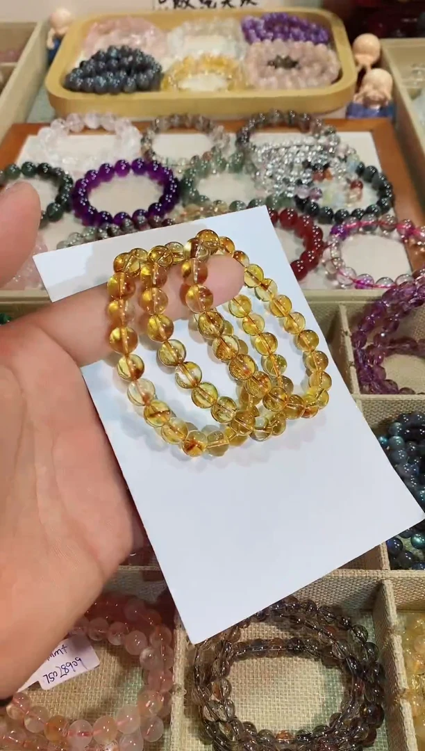 【闪购商品】黄晶手链未镶嵌黄塔晶9M+ (多样性发其一）