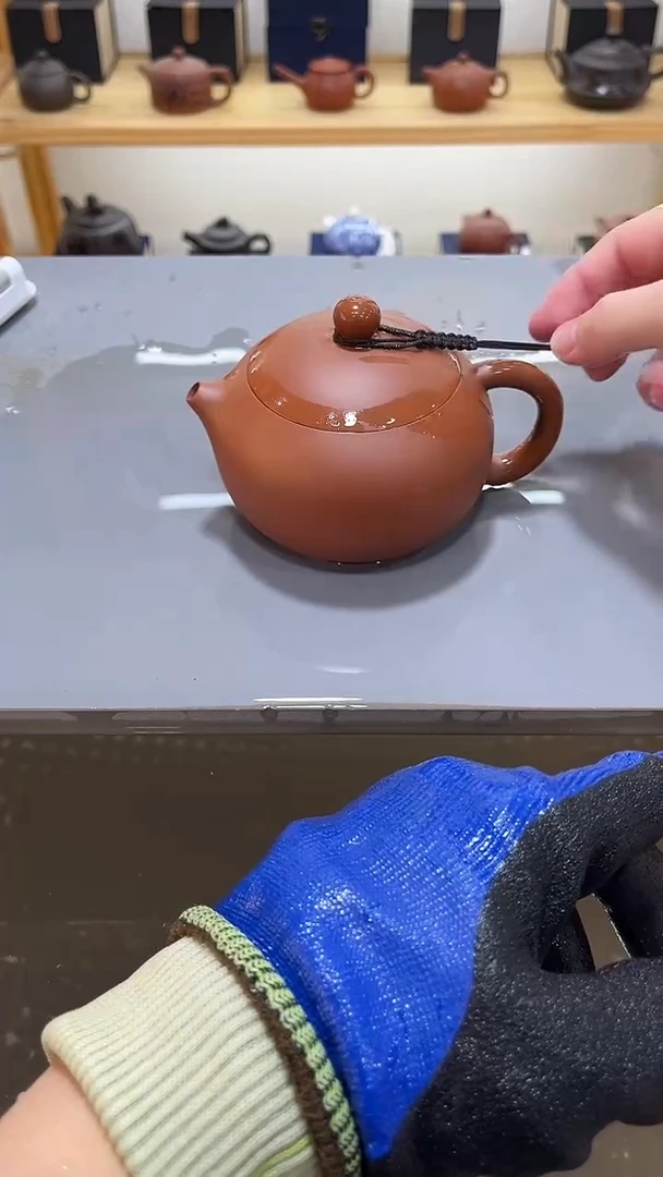 茶壶紫砂YK3144-ZN朱泥紫砂大红袍西施壶