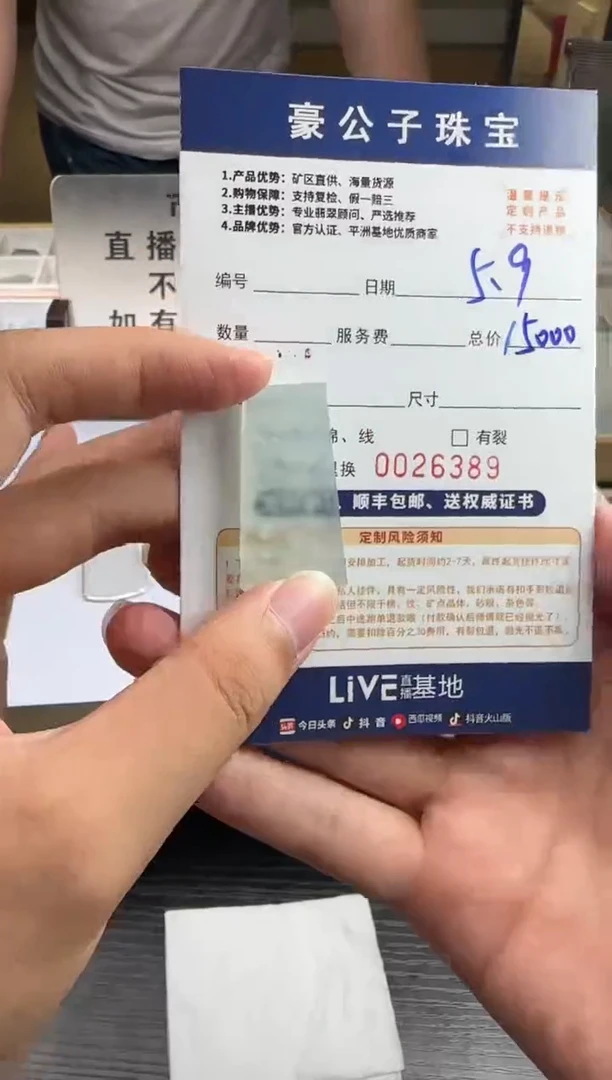 翡翠未镶嵌颈饰26389（发货一个）