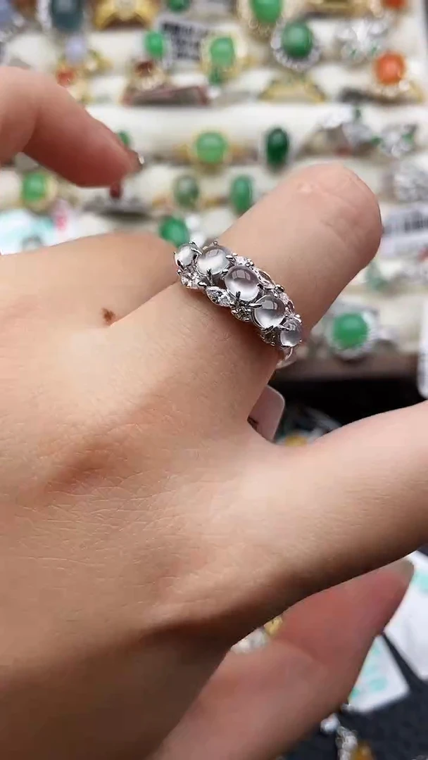 银S925镶嵌戒指翡翠127