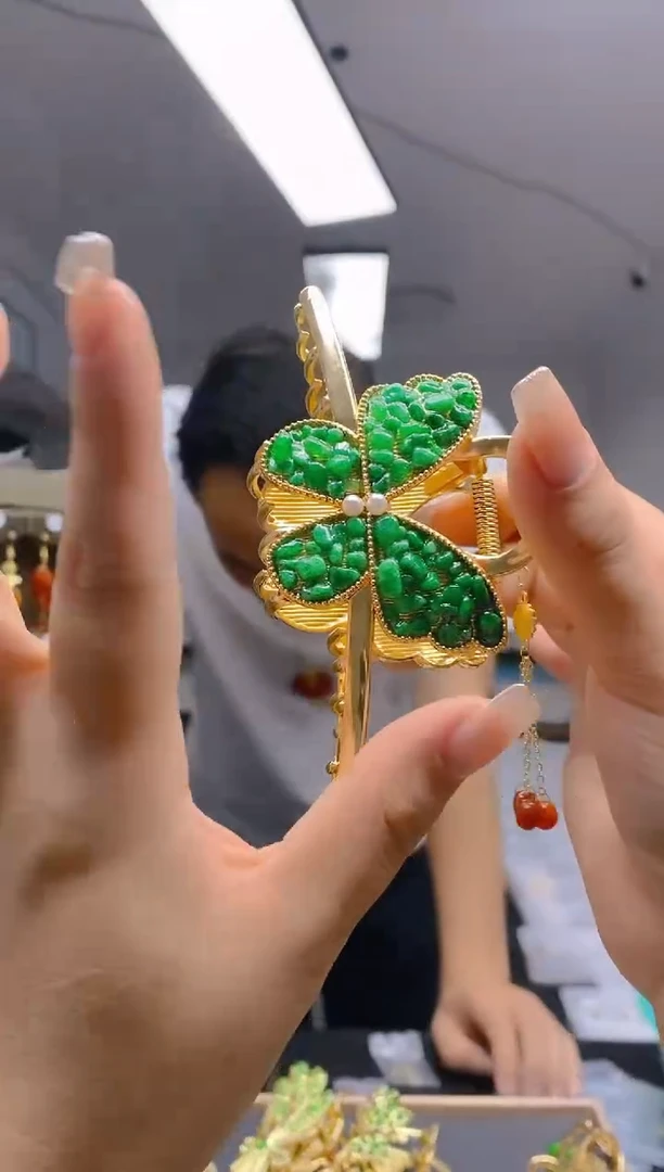 【闪购商品】翡翠耳饰合金142翡翠发簪