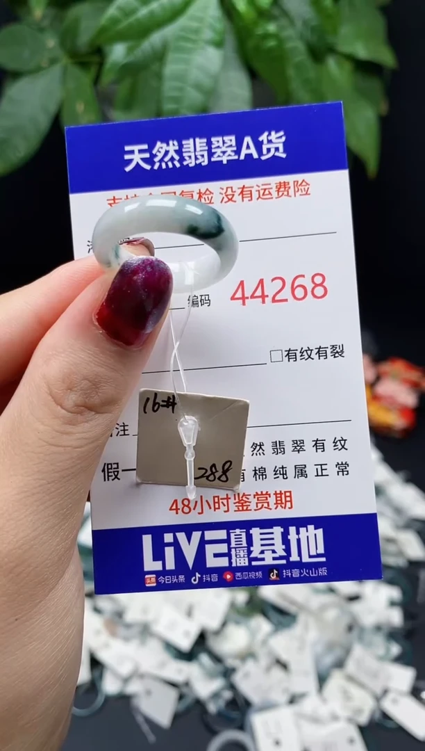 翡翠戒指未镶嵌 天然翡翠戒圈4268