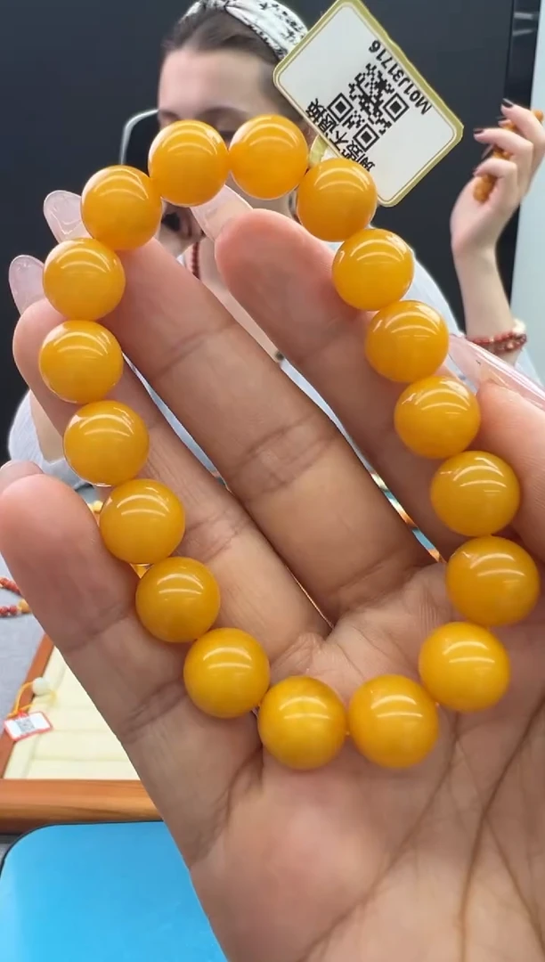 【闪购商品】琥珀手链未镶嵌4秒拍号