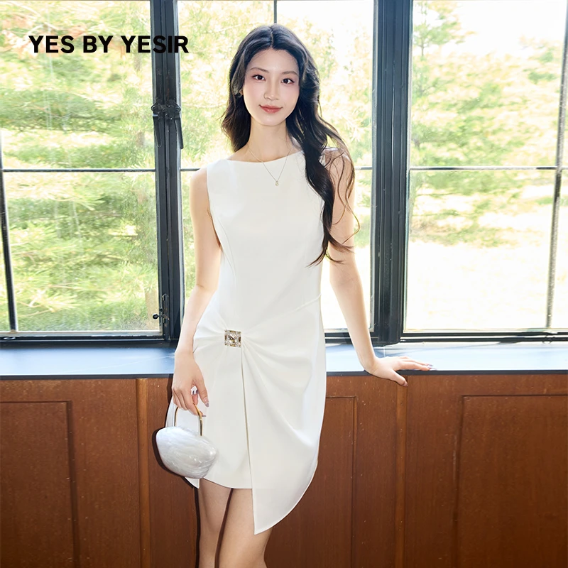 YES BY YESIR叶谦设计师品牌南法蝴蝶结结构连衣裙
