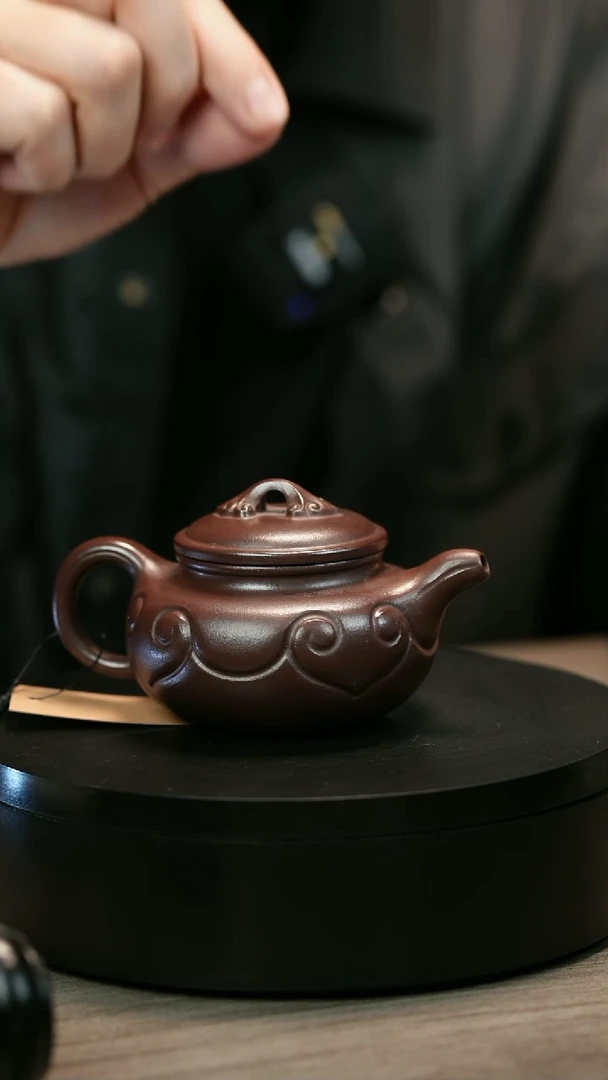 茶壶紫砂H1304陆建平紫泥如意仿古