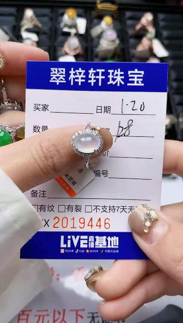 【闪购商品】翡翠戒指银S925镶嵌/9446