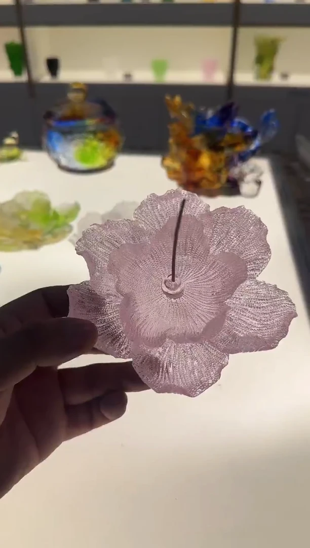 手工艺品琉璃牡丹花香插