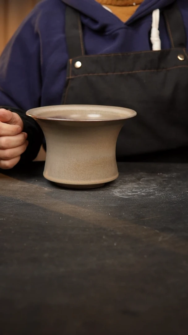 【闪购商品】瓷片泥泥手工花盆口15高11